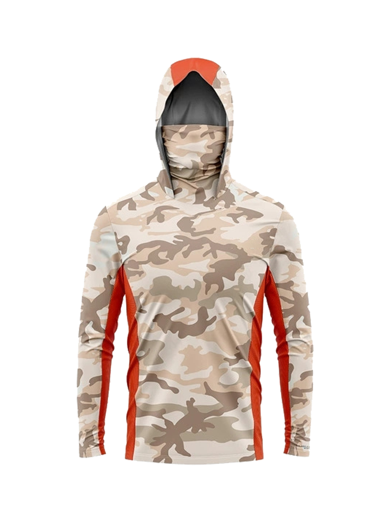 Fishing Mask Sun Protection - Desert Camo Men Fishing Hooded Shirt