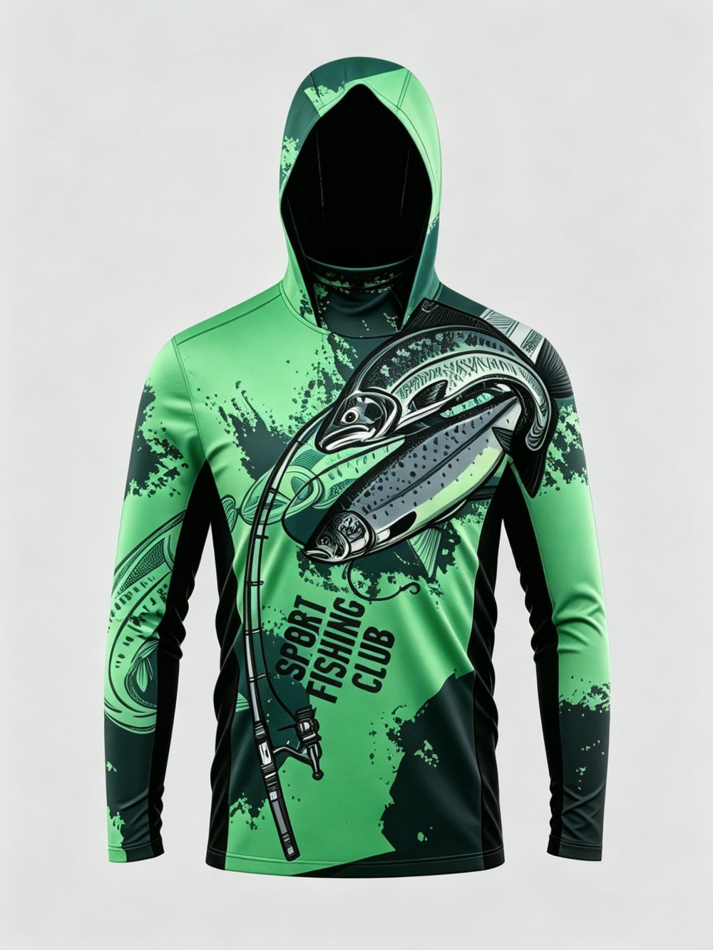 UPF50+ Camo Men Long Sleeve Fi - đánh giá và giá Fishing Mask Sun Protection