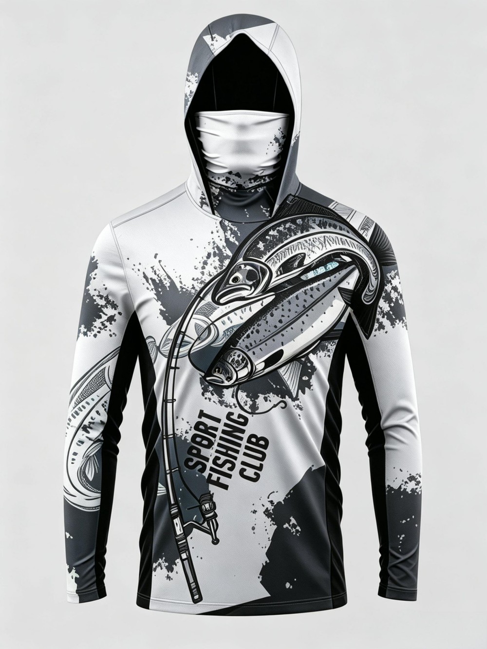 UPF50+ Camo Men Long Sleeve Fi - đánh giá và giá Fishing Mask Sun Protection